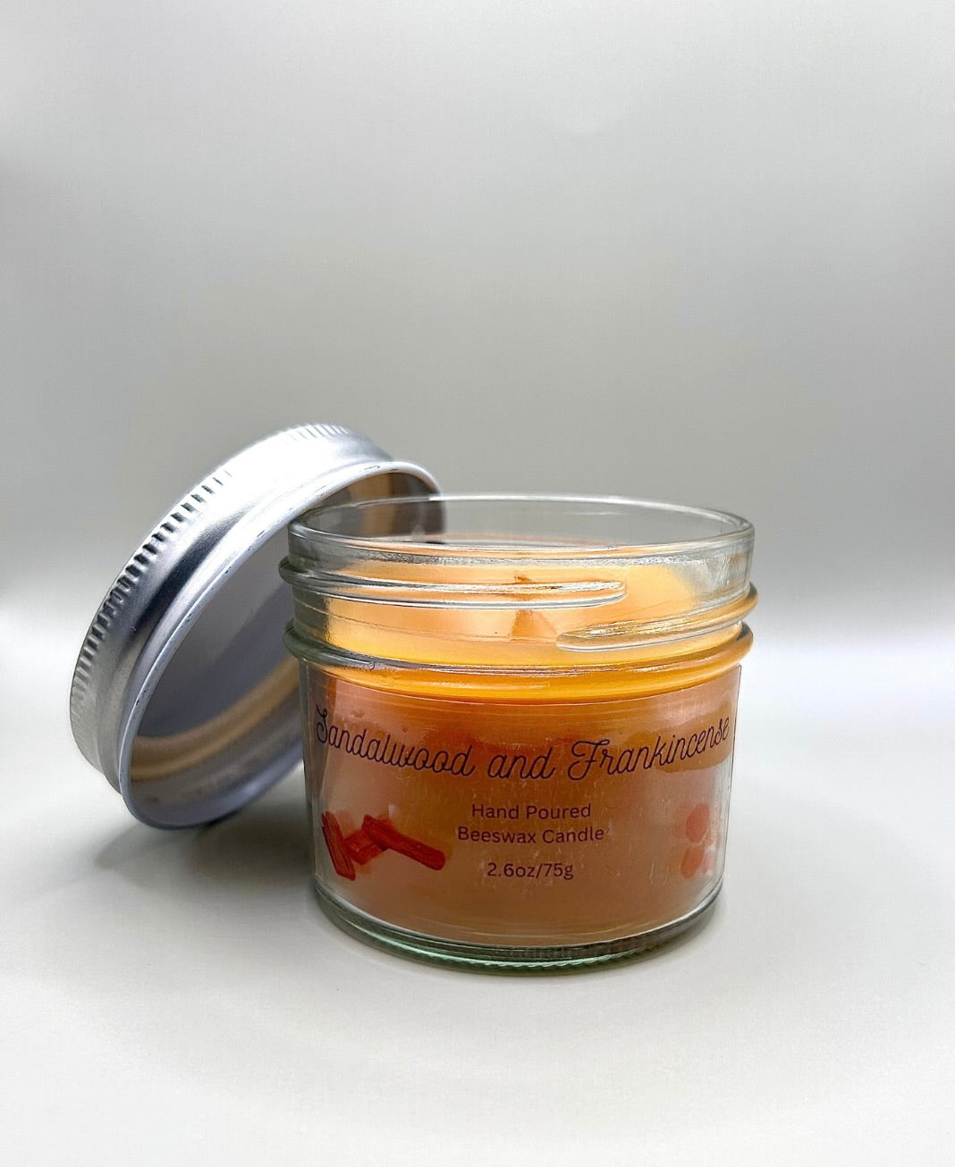 Sandalwood & Frankincense Beeswax Candle